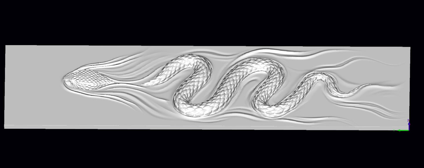 SNAKE - Digital 3D STL File for 3D Printing and CNC