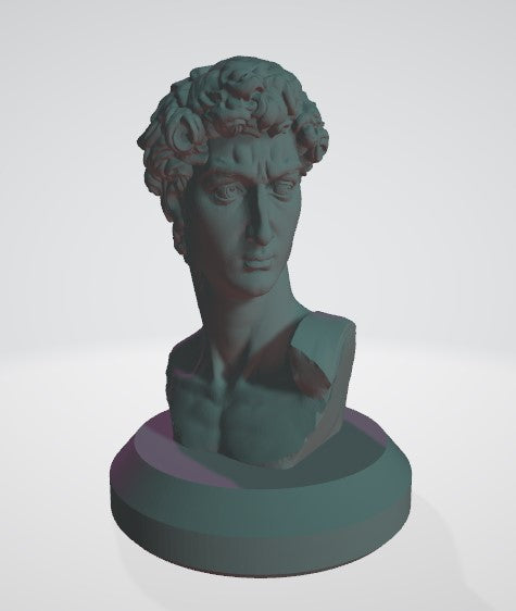 David Bust – 3D Bust Model (STL File for CNC & 3D Printing)