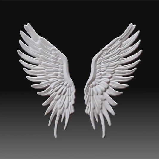 Angel Wings Digital 3D STL File for 3D Printing and CNC